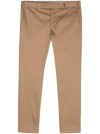 Pantaloni Torino feather-pendant tapered trousers - Brown