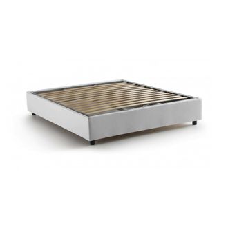 Talamo Italia Talamo Italia - Cama Matrimonial Elisa, Cama Contenedor Con Revestimiento De Tela, 100% Made In Italy, Apertura Frontal, Adecuado Para Colch&oacute;n 160x190
