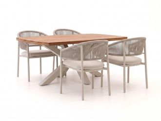 Bellagio la vita attrattiva Bellagio Panaro/Induno Deens Ovaal 180cm dining tuinset 5-delig stapelbaar
