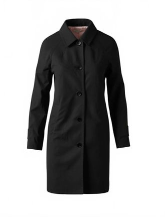 Kinross Cashmere Womens Lightweight City Coat In Black
