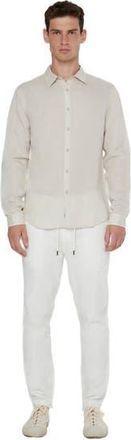 Onia Air Linen Long Sleeve Shirt in Stone at Nordstrom, Size Xx-Large L