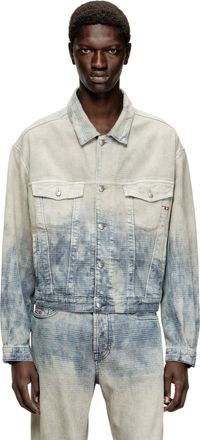 Diesel Trucker jacket in Prince of Wales jacquard denim - Denim Jackets - Unisex - Multicolor