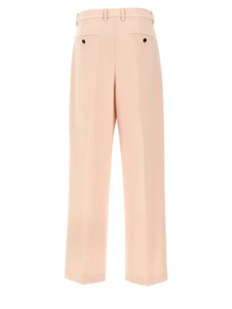 Theory High-Waist Straight-Leg Trousers - Beige