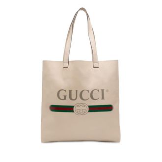 Gucci Pre-owned Gucci Calfskin Logo Tote Ladies VXRXNJX2N07D2D4S