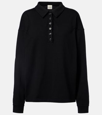 Khaite Faithful silk jersey polo sweater
