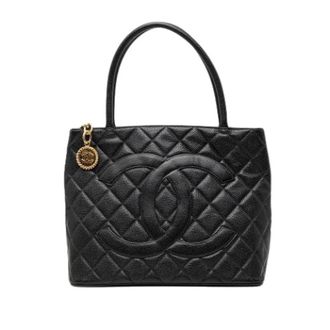 Chanel Pre-owned Medallion Tote - Dames - Pre-owned - Zwart - Maat: ONE Size Leer