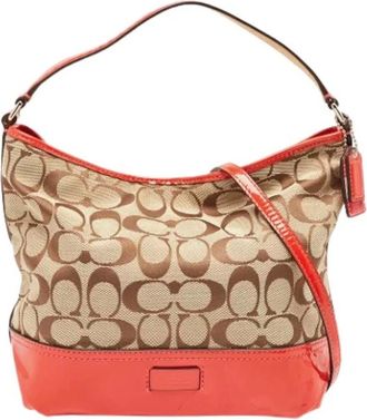 Coach Pre-owned Shoulder Bags, female, Orange, Size: ONE SIZE Pre-owned Designer Hobo