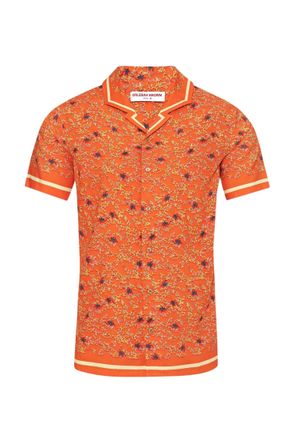 Orlebar Brown Mens Hibbert Wonder Shirt In Havana Sun