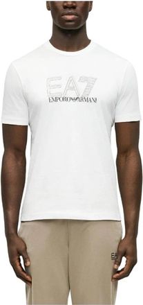 Emporio Armani Katoenen T-shirt - Heren - T-shirts - Wit - XL - Katoen - Tops