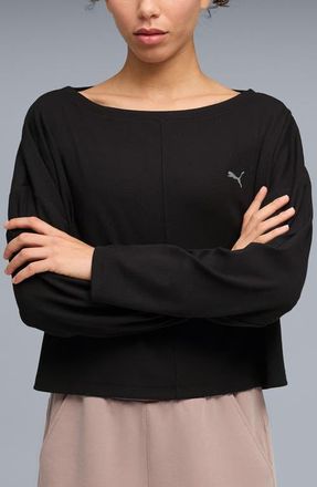 Puma CLOUDSPUN Rib Slouch T-Shirt in Puma Black at Nordstrom, Size X-Large