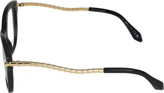 Bulgari BV50071I Chain-Link Temple Eyeglasses - Black