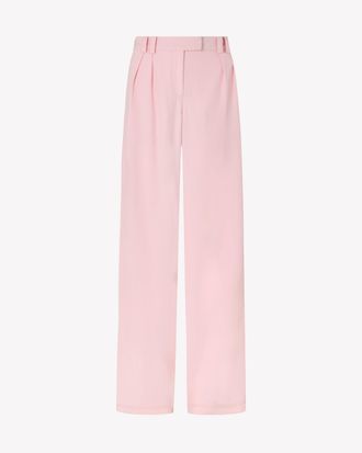 Serena Bute Lightweight Twill Boyfriend Trouser - Pale Pink