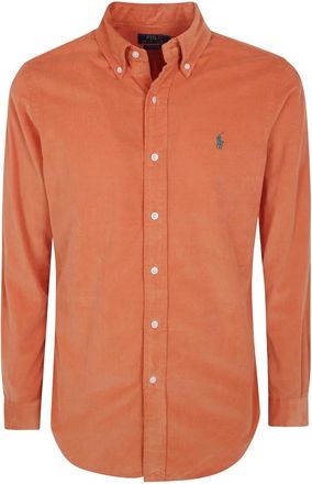 Polo Ralph Lauren Lange Mouwen Sportshirt - Heren - Casual Overhemden - Oranje - L - Overhemden