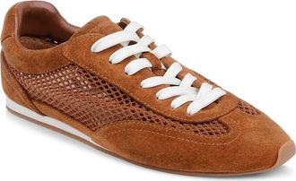 L'agence Jarah Mixed Media Sneaker in Buckskin Suede at Nordstrom, Size 9.5