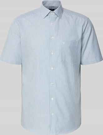 Olymp Regular Fit Business-Hemd mit Kentkragen und Brusttasche in Gruen, Gr&ouml;&szlig;e 39