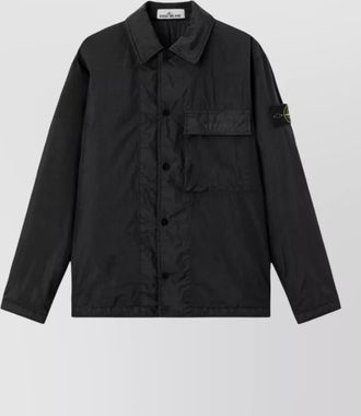 Stone Island overshirt jacket quilted design chest pocket