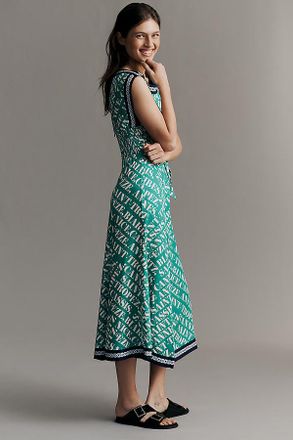 Maeve Sleeveless Hanky-Hem Midi Dress