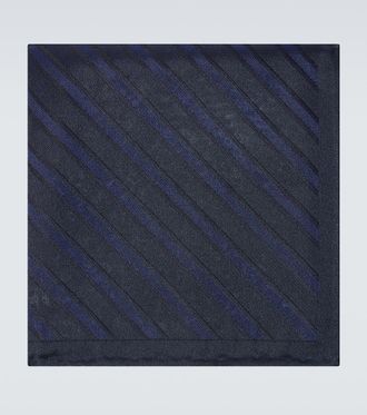 Brunello Cucinelli Striped silk pocket square