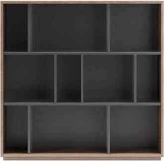 HERDASA Herdasa - Estanter&iacute;a 3 Alturas Modelo 546 Acabado Nogal Claro/grafito. 117 Cm(alto), 119 Cm(ancho), 32 Cm(fondo)