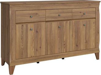 Petits Meubles Aparador 3 puertas 3 cajones estratificado marrón