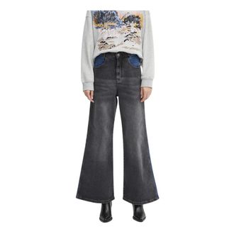 Munthe Jeans, Dames, Grijs, M, Katoen, Summie Wide Jeans