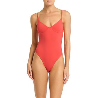 Bond-Eye Alana One-Piece Swimsuit in Clay at Nordstrom Rack, Size X-Small/small