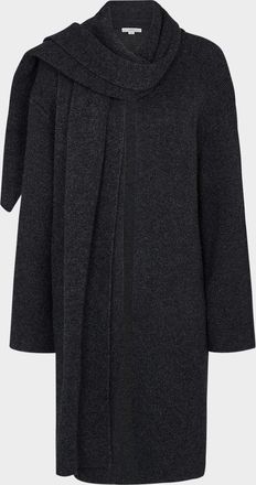 Vince Draped Scarf Car Coat