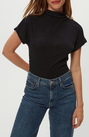 Michael Stars Lara Mock Neck Rib Sweater in Black at Nordstrom, Size X-Small