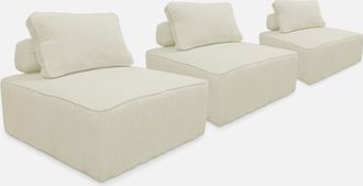 Sweeek Sof&aacute; Modular De Pana, 3 Plazas