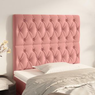 vidaXL Cabeceros 2 Unidades De Terciopelo Rosa 100x7x78/88 Cm Vidaxl