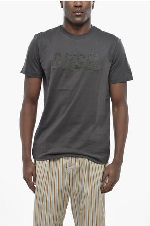 Diesel Crew Neck T-Shirt T-DIEGOR-BIG in Solid Color with Embossed size Xs