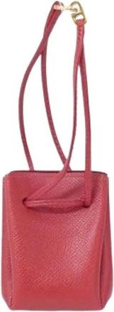 Herm&egrave;s Pre-owned Mini Pouch - Dames - Vintage Mini Tas - Rood - ONE Size - Leer - Vintage