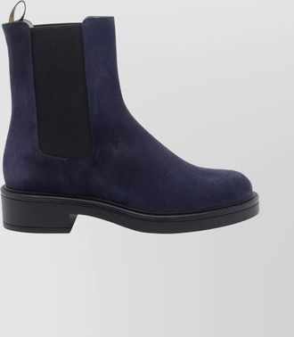 Stuart Weitzman suede leather chelsea ankle boots