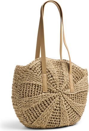 Pieces Women Pclona Round Shopper, Nature, One Size