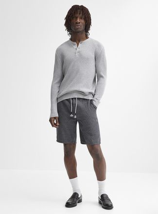 Projek Raw Mens Houndstooth-like knit Bermuda Shorts