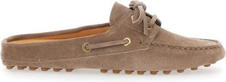 Tod's Sabot Loafers - Dames - Slip ons - Bruin - 36 1/2 EU - Su&egrave;de - Schoenen