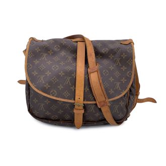 Louis Vuitton Louis Vuitton Vintage Stoffen Schoudertas Saumur