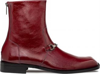 Mezlan Mens Buscemi Hi-Shine Boot In Burgundy