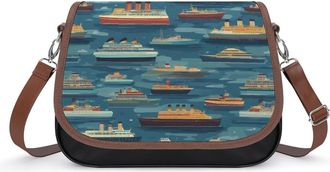 Generic Cruises Pattern Fashion Womens Crossbody Bags Novelty Handbag Shoulder Bag Purse