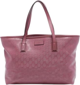 Gucci Pre-owned Vintage Tote Bag - Dames - Vintage Shopper - Roze - ONE Size - Leer - Vintage