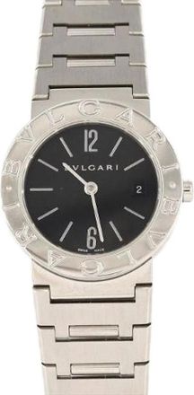 Bulgari Pre-owned Watches, female, Black, Size: ONE SIZE Pre-owned Stainless Steel Quartz Watch