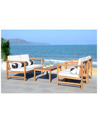 Safavieh Montez 4Pc Outdoor Set With Accent Pillows