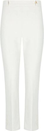 Elisabetta Franchi Flare Pants - Dames - Slim Fit Broeken - Beige - M - Polyester - Broeken