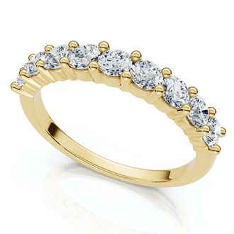 Pompeii3 1Ct TW Diamond Common Prong Stackable Wedding Ring 14k Gold/Platinum Lab Grown