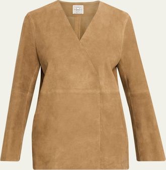 Toteme V-Neck Suede Blazer