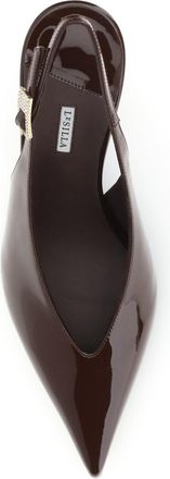 Le Silla Womens D&eacute;collet&eacute; Clivage Dark Brown Calf Leather Sandal