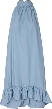 Selected Dames, Jurken, Blauw, Maat: S Katoen