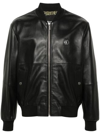 Just Cavalli Bomber in pelle - Nero