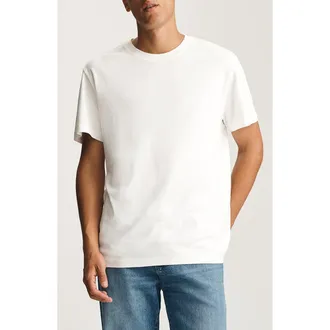 Mavi Cotton Crewneck T-Shirt in Antique White at Nordstrom, Size Xx-Large