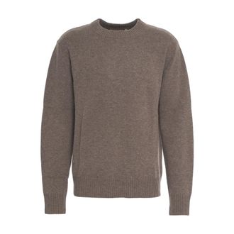 Rue De Tokyo Round-neck Knitwear, male, Brown, Size: L Classic Knitwear Marrone Aw25 Sweater